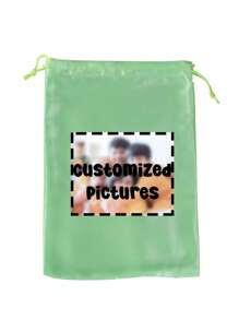 1pc Customized Soft Drawstring Bags For Hair Extensions, Wigs & Tools - Silky Satin Storage Pouches In Pink, Beige, Black, Red - Ideal For Travel & Organization, Personal Care Accessories