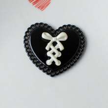 Juego de 3/5/7 piezas de accesorios decorativos con corazón y pentágrama de la serie Dulce Punk Goth, adecuado para zuecas caladas, fundas de teléfono, pinzas para el cabello, manualidades DIY