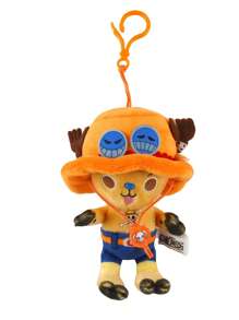 ONE PIECE 12 estilos de muñecos de peluche genuinos de ONE PIECE Monkey D Zoro, Chopper, Ace - Juguetes de peluche del Rey Pirata, lindos llaveros con colgantes, figuras de anime Kawaii, juguetes de peluche para coleccionar, regalos para cumpleaños y festivales de niños, 14cm/5,5 pulgadas