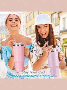 Cốc du lịch cách nhiệt hai lớp bằng thép không gỉ Splash 40 Oz - trắng - Xem 5