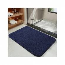 Bathroom Rug Runner 24x60 Inch, Soft Thick Absorbent Microfiber Bath Rugs For Bathroom, Machine Washable, Shaggy Plush Non Slip Bath Mat For Tub, Shower Floor, Quick Dry Mats, Navy - Navy - View 6