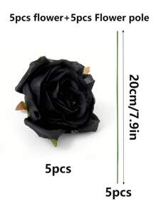10pcs High-Quality Realistic Artificial Rose Heads, Home Textile Floral Decor & DIY Crafts, Suitable For Christmas, Halloween, Easter, Thanksgiving
