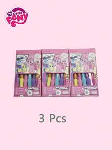 MY LITTLE PONY 6 unidades de bolígrafos neutros, bolígrafos de punta de esponja de fibra de carbono con diseño de dibujos animados y colores brillantes, escritura suave, adecuado para oficina y escuela, regalo perfecto para fans