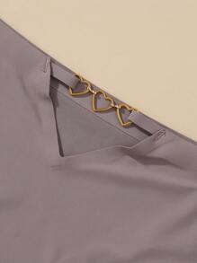 VKME 4 Pezzi / Set Brasiliana a vita bassa da donna, Biancheria intima da donna senza cuciture e sexy