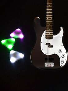 Púas de guitarra con luz LED, púas brillantes en la oscuridad para guitarra bajo - Multicolor - Ver 3