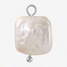 1 件奢华时尚设计天然淡水珍珠吊坠，不对称形状，适合 DIY 珠宝制作项链和耳环配饰 - 天然珍珠1pc - 查看 26