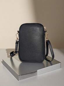 Bolso bandolera compacto con estampado de elefante, puede contener teléfono, llaves, lápiz labial, tarjeta bancaria, diseño con cierre de cremallera y broche a presión, anti-robo y a prueba de caídas, de moda y ligero para uso diario y viajes - Rojo - Ver 6