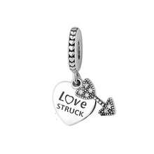 1 Pc Love Valentine's Day Series Love & Love & Marriage & Love & Angel & Rose & Bow & Lucky Clover Beaded Jewelry Pendant, Suitable For Bracelet Necklace DIY Jewelry Mother's Day Valentine's Day Often Jewelry Gifts - Silver - View 12