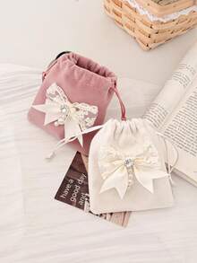 2pcs/5pcs Set Creative Niche Jewelry Storage Bags, Velvet Pouches, Jewelry Gift Packaging Bags - Multicolor - View 9