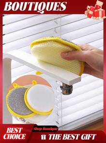 21pcs Double-Sided Dish Sponges With Steel Wire Scrubber, Long-Lasting And Reusable Kitchen Cleaning Sponges For Dishes, Tabletops, Stove Surfaces, Etc.
