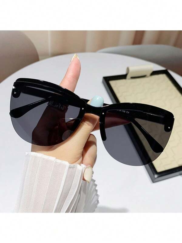 Lunettes PC à demi-monture 2025, unisexe, convenant à tous les types de visage, pour la plage, l'extérieur, les voyages et un usage quotidien