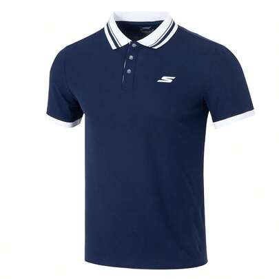 Skechers Polo sportiva da uomo a maniche corte, Maglietta per corsa, fitness, allenamento, uso casual, codice P224M116-05CT