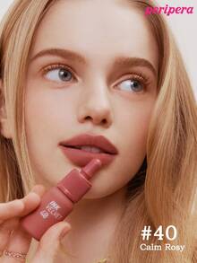 Peripera K-Beauty 墨絨唇膏，高顯色度，持久，輕盈，無麩質，無防腐劑，絲絨啞光唇膏，液態唇膏，滑順，持久顯色 - #40 Calm Rosy(new) - 查看 4