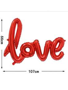 1pc 42 Inch Love-Shaped Aluminum Foil Balloon,Suitable For Wedding, Valentine's Day Party, Backdrop Decoration