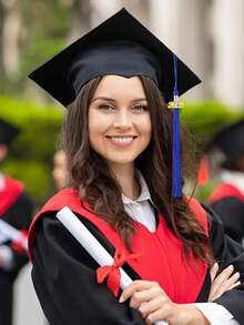 1 件 2025 毕业帽流苏装饰，黑色/蓝色流苏搭配金色 2025，适用于毕业帽装饰，黑色和金色仪式配件，适用于仪式装饰，毕业派对装饰，毕业帽流苏悬挂配件 - 彩色 - 查看 6