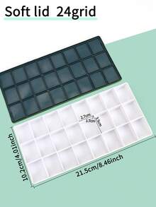 opeth 24 Compartment Watercolor/Acrylic Mixing Palette Box, Soft Cover Moisturizing Paint Tray, Customizable Color Mixing,Back To School,School Supplies