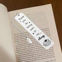 金属雕刻书签，爱书人书签，适合女性、男性、青少年男孩和女孩，阅读配件书签礼物，适合返校、毕业、退休、感恩节和圣诞节（3 种款式） - 銀色 - 查看 4