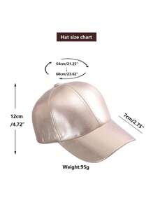 1 pieza Gorra de béisbol brillante unicolor tipo snapback, apta para uso al aire libre, moda callejera, protección solar, escenario, hip-hop y baile