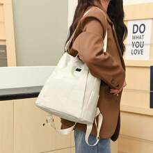 Fashionable Casual Backpack, Women's Tote Handbag, Large Capacity High-Quality PU Leather Material, Suitable For Outdoor, Travel, School