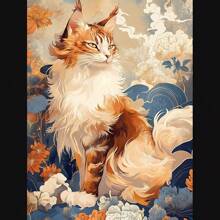 1pc/3PCS Wall Arts Posters: Divine Beasts, Cats, Cat Enthusiasts, Cute Suitable For Residential And Dormitory Walls, Living Room And Bar Decoration, Dining Room Or Bathroom, Room Decoration, High Quality Without Frame, Canvas Art For Indoor/Outdoor Use, Frameless/Framed ,Wall Art With Frame