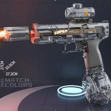 Uzi 闪光电子水枪玩具，适合男孩，高压远程喷雾器，适合户外泳池派对和夏季娱乐 - 彩色 - 查看 13