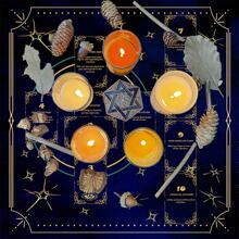 1pc Celtic Cross Star Tarot Cloth, Altar Cloth, Witchcraft Pendulum Mat, Divination Astrology Card Tablecloth, Home Decor