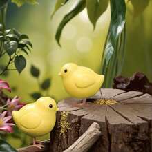 2 Pcs Chicks ABS Resin Figurines Garden Decor Outdoor Balcony Ornament, Sculptures Lightweight Waterproof Cute Home Decorations