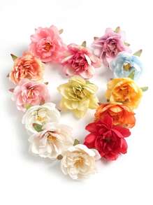 10pcs Vivid Artificial Peony Heads - Multicolor Fabric Flowers For DIY Bracelet, Wreath, Hat And Home Decor, Garden Decorations | Realistic Floral Design | Lifelike Artificial Blooms, Floral Decor