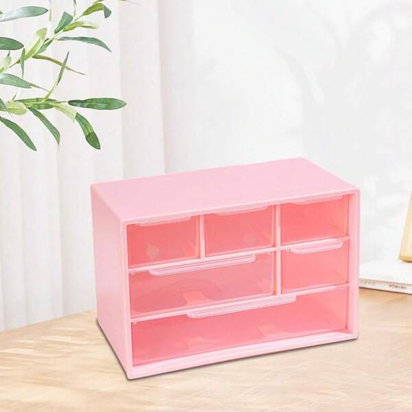 1 pieza Organizador de cajón, Caja de almacenamiento de maquillaje y joyas, Adecuado para uso en oficina, tocador, baño, dormitorio, escritorio. Caja de almacenamiento de papelería para dormitorio y sala de estar. Cajón de almacenamiento apilable a prueba de polvo. Para mujeres, organizador de almacenamiento, artículos esenciales de viaje, almacenamiento para volver a la escuela en dormitorio