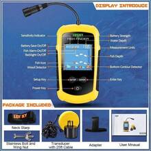 Portable Fish Depth Finder, Handheld Sonar Fish Finder For Kayak And Boat, LCD Display Transducer For Fishing - default - View 7