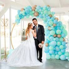 1 Pezzo di Arco decorativo grande in metallo rotondo, adatto per decorazioni di compleanni, matrimoni, lauree, eventi, battesimi come sfondo fotografico (1,8m, 2m, 2,2m, 2,5m) regali estivi, decorazioni scolastiche, forniture scolastiche, decorazioni per la stanza