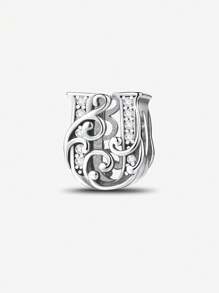 1 PC Vine Letters Beads Pendant Charm Pendant Ball Suitable For Bracelets DIY Women's Jewelry
