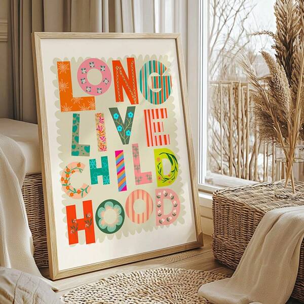 Impresión con diseño infantil, arte para cuarto de juegos, impresiones de arte para niños, impresión artística de galería, arte infantil lindo, cuarto de juegos, arte de pared para niños, arte para guardería, niños, regalos para niños, sala de juegos, sin marco