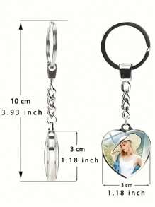Personalized Customization Photo Double-Sided Heart-Shaped Keychain As A Gift For Girlfriend Baby Souvenir Family Pet Pendant Customized Keychain Couple Love Gift