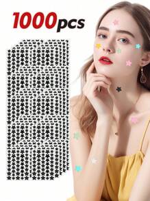 1920/1000/960/600/480/400/240/200/40 Pcs Of Facial Waterproof And Breathable Patches, With Cute Design Stickers, Fun Cartoon Stickers, Waterproof And Sweat Proof Mini Stickers Suitable For Gatherings, Offices, Halloween And Other Occasions. Festival Party Stickers, Heart-Shaped Stickers, Decorative Stickers (For Decorative Purposes Only, Not For Cosmetics)
