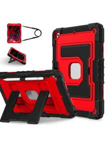 Military Industry Anti-Fall 1pc Large Stand Tablet Case Compatible With IPad Mini6 (2021) / Mini7 (2024), IPad 10.2 7th 8th 9th (2019/2020/2021), IPad 10th 10.9 (2022)/IPad(A16) 11" (2025), IPad Air4 10.9 (2020), IPad Air5 10.9 (2022), IPad Air 11" M2/M3 (2024/2025), With Pencil Slot