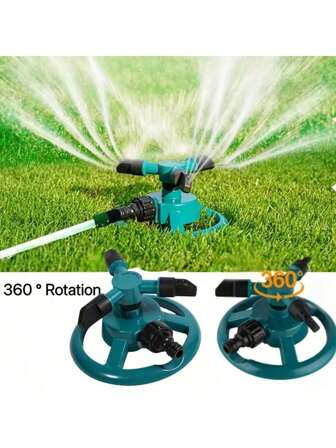 Boquilla del aspersor con rotación de 360 grados, aspersor automático de agua para el jardín y el césped, suministros de riego y rociado automático para el jardín