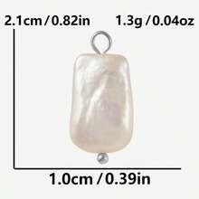 1 件奢华时尚设计天然淡水珍珠吊坠，不对称形状，适合 DIY 珠宝制作项链和耳环配饰 - 天然珍珠1pc - 查看 25