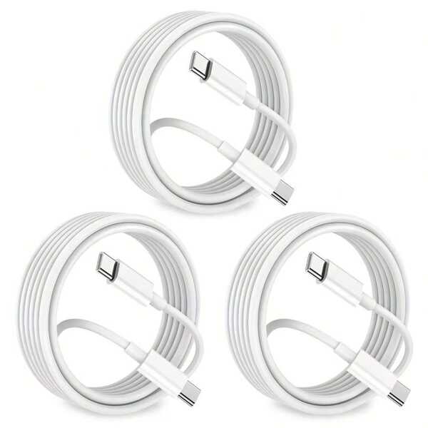 Cabo de carregamento USB-C para USB-C de 3,3 pés/6,6 pés, cabo de carregamento rápido de 60 W tipo C para tipo C compatível com S23/22 Switch, telefones Pixel e porta de carregamento TYPE-C, cabo de carregamento rápido USB-C, compatível com 16/15, compatível com Xiaomi, Redmi, Oppo, VIVO, cabo de carregamento rápido de 60 W: USB-C para USB-C compatível com 15 Pro Max/16plus, compatível com iPad Pro, Air5,
