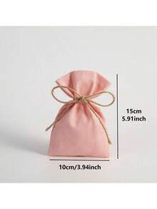 10pcs Canvas Drawstring Pouch Bags, Gift Packaging Pouches, Wedding Favors Bags, Jewelry/Cosmetics/Electronics Organizer Bags, Multi-Color & Size Options - Multicolor - View 15