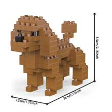 Bloques de construcción con partículas de tamaño micro de la serie de mascotas perro, un juguete que ejercita los dedos y la capacidad de pensamiento, apropiado para principiantes en bloques de construcción como regalo, 1 pieza