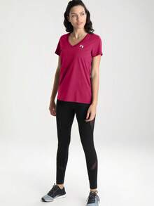 Women's Sweetheart Neck Basic T-Shirt Top, Fitness Running Yoga Outdoor Short Sleeve Tee, Butterfly Print Casual Sports