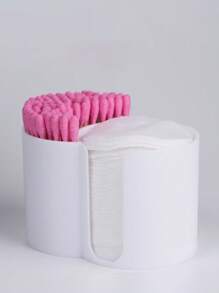 (Multiple Colors) 2 In 1 Makeup Swab Storage Box, Bathroom Dental Floss Dispenser, Makeup Round Pad Dental Floss Storage Box, Bathroom Accessories Storage Box, Dressing Table Cosmetics Storage Box