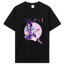 Oshi No Ko Anime Print Women T-Shirt Cute Ai Ruby And Aqua Short Sleeve T Shirt Female Kawaii Casual 2025 Summer Y2k Clothes Top - 黑色 - 查看 1