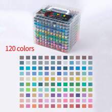 120/84/72/60/48/36/24/12 Farben Acrylstifte, Markerstift Set, langanhaltend, lichtbeständig, perfekt für Künstlermalerei, Illustrationen, handwerkliche Kunst, Schulanfang Saison für Malbücher und andere DIY-Projekte, geeignet für Papier, Stoff, Holz, Steine, Plastik, Glas, Keramik, Kürbisse etc., Acrylfarb-Markerstifte für Studenten und Erwachsene, Geschenkidee zu Thanksgiving, Halloween, Weihnachten