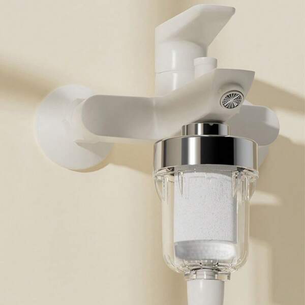 1pc Shower Head Filter, Household Tap Water Purifier, Bathroom Hot Water Heater Showerhead Filter With PP Cotton Filter Core