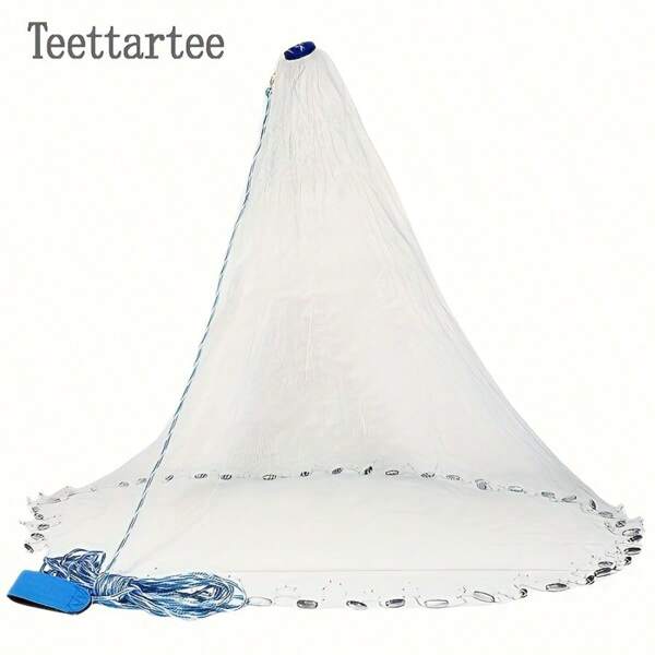 Teettartee Hand Casting Fishing Net, Fishing Mesh Without Ring, Fishing Accessories, 1.2/1.5/1.8/2.1/2.4/2.7m (47.24/59.06/70.87/82.68/94.49/106.3in)