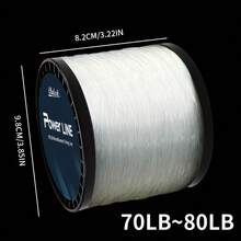 Chelesh 546YDS Monofilament Fishing Line, Transparent Invisible Absorbent, Nylon Line, Diameter 0.52mm-1.0mm, Strength 35LB-150LB, Suitable For Freshwater, Saltwater, Surf Fishing, Ideal For Long-Range Casting And Braiding Nets, Also Can Be Used For Invisible Rope, Beading Strings, High-Strength Monofilament For DIY Crafts And Decorations