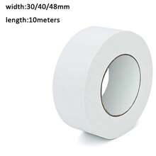 Ruban adhésif en tissu super adhésif à haute viscosité - Imperméable, adaptée aux tapis, décoration de la maison DIY - Blanc 10 mètres Ruban de réinstallation - Plusieurs couleurs disponibles