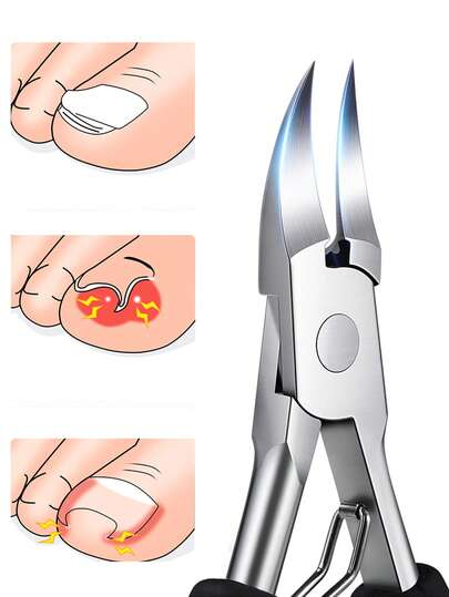 1/2/3 件鹰爪指甲钳、嵌甲钳、修脚剪、指甲刀、角质层钳、老茧去除器、斜指甲剪、嵌甲修剪器、脚趾甲钳、个人护理工具、沙龙修脚剪、符合人体工程学、锋利、垂直握把、带保护套、适用于厚指甲、趾甲修剪器、嵌甲刀、指甲刀、适用于家庭、沙龙